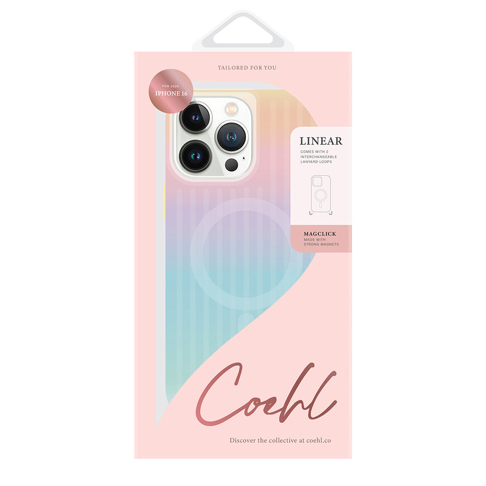 Coehl Linear iPhone 16 M-safe Renk Geçişli Askı Aparatlı Kılıf Coehl Linear iPhone 16 M-safe Renk Geçişli Askı Aparatlı Kılıf